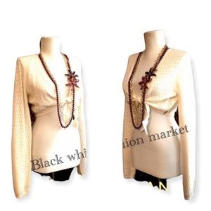 2x NWT Ben Sherman wool shrug sweater milk color :Xs with small